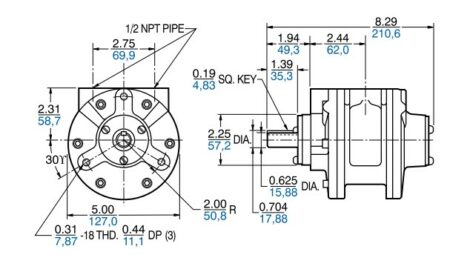 Product Dimensions (inches, mm)