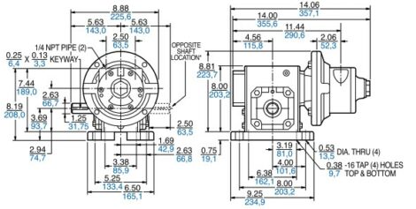 Product Dimensions B (inches, mm)