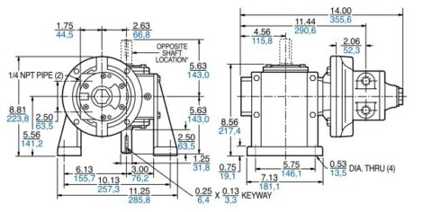 Product Dimensions C (inches, mm)