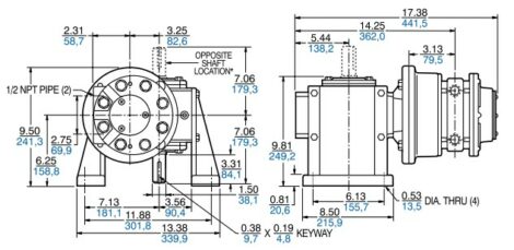 Product Dimensions C (inches, mm)