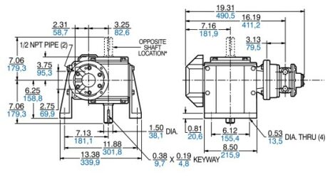 Product Dimensions C (inches, mm)
