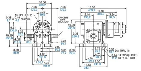 Product Dimensions B (inches, mm)