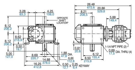 Product Dimensions C (inches, mm)