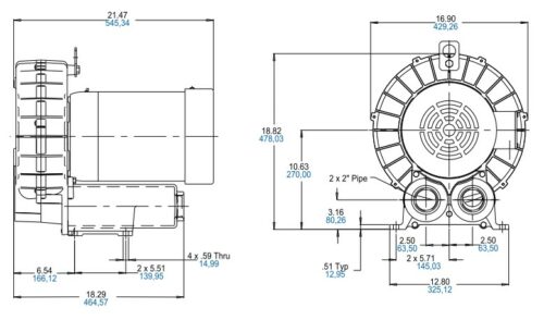 Product Dimensions (inches, mm)