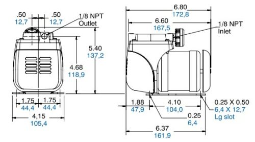 Product Dimensions (inches, mm)